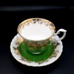 Royal Albert Regal Series Set of 6 Multicolour Footed Cups & Saucers 1970s