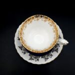 Royal Albert Regal Series Set of 6 Multicolour Footed Cups & Saucers 1970s