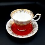 Royal Albert Regal Series Set of 6 Multicolour Footed Cups & Saucers 1970s